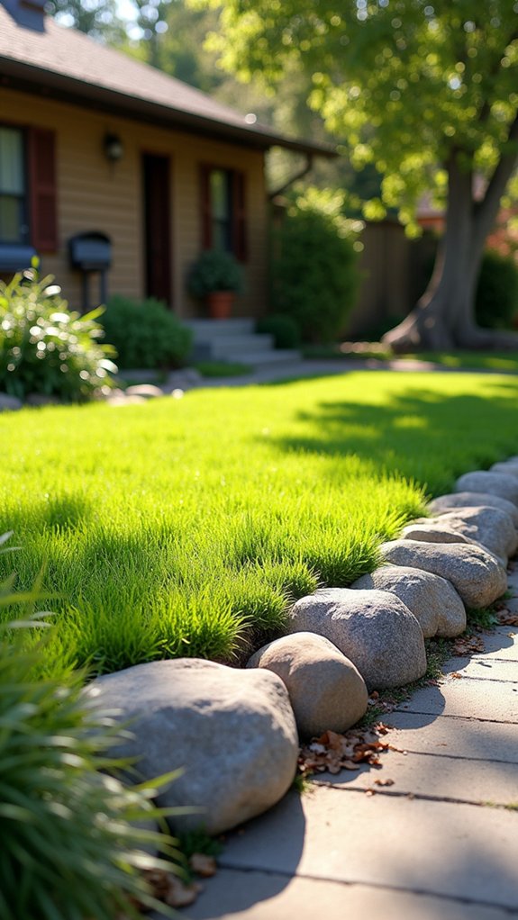 river rocks enhance landscaping