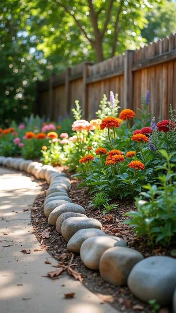 river rocks enhance landscaping