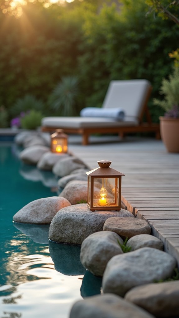 river rocks enhance lighting