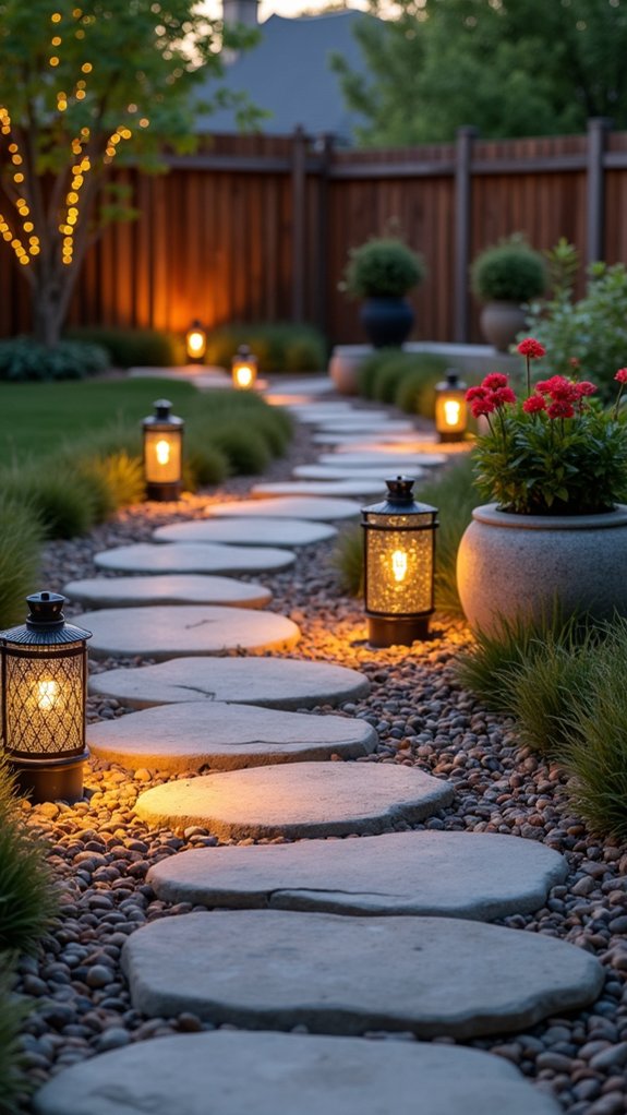 river rocks enhance lighting