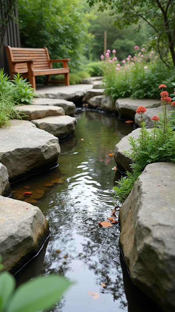 river rocks enhance native plants