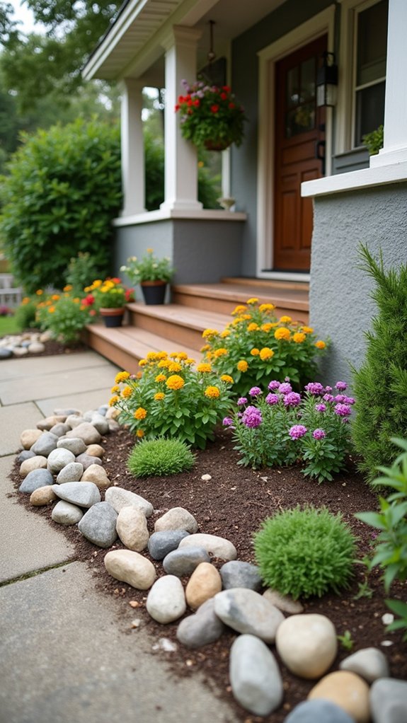 river rocks for landscaping elegance