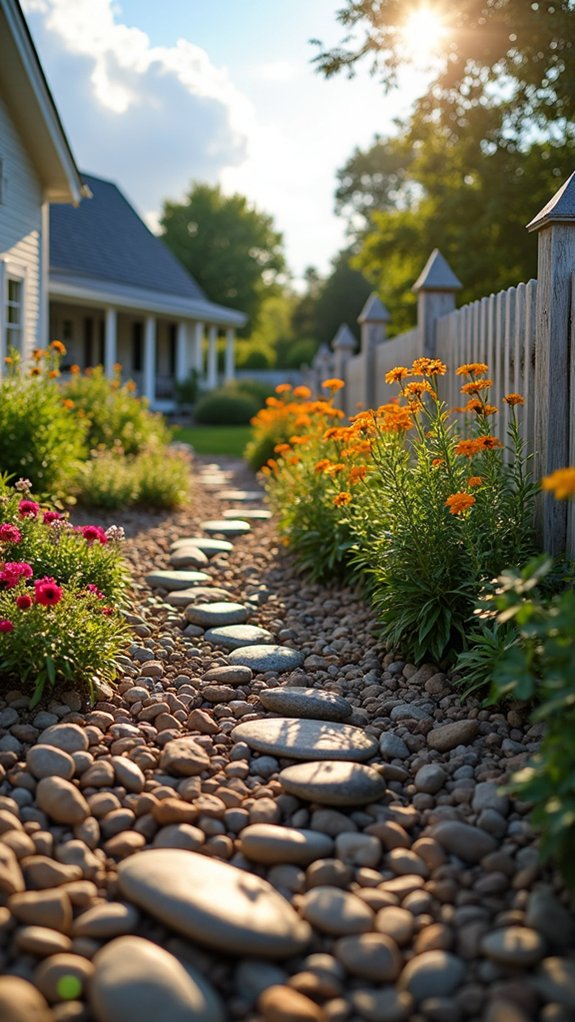 river rocks for mulching