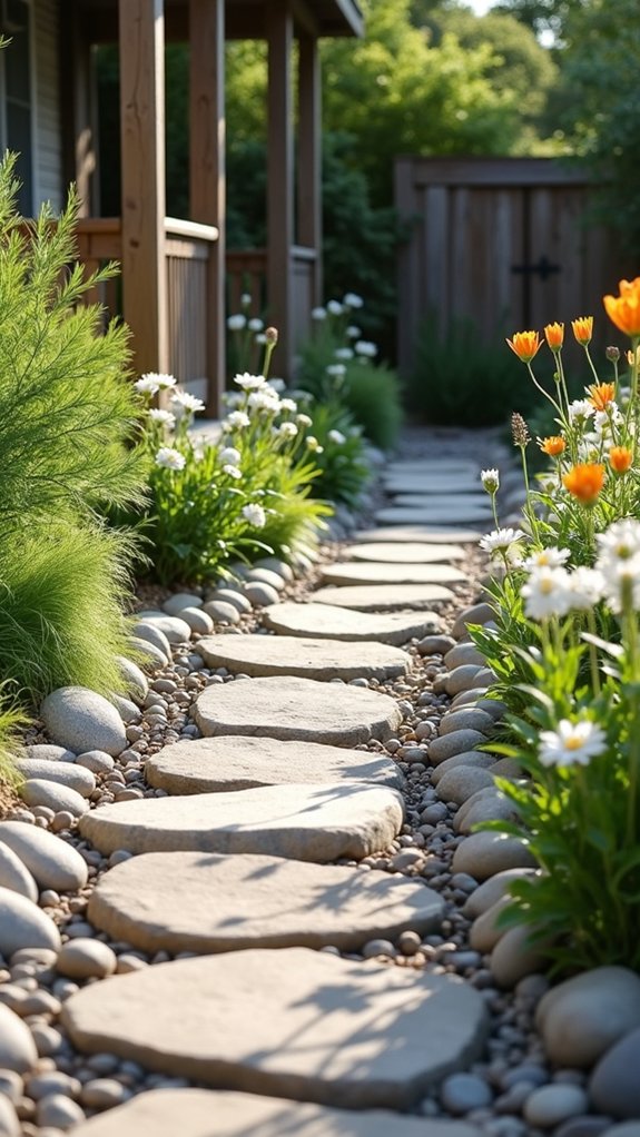 river rocks for walkways