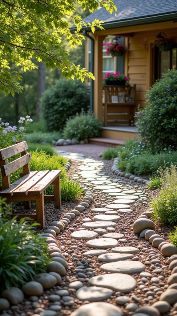 river rocks outdoor sculptures