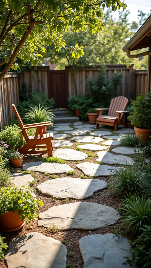 rock covered patio transformation