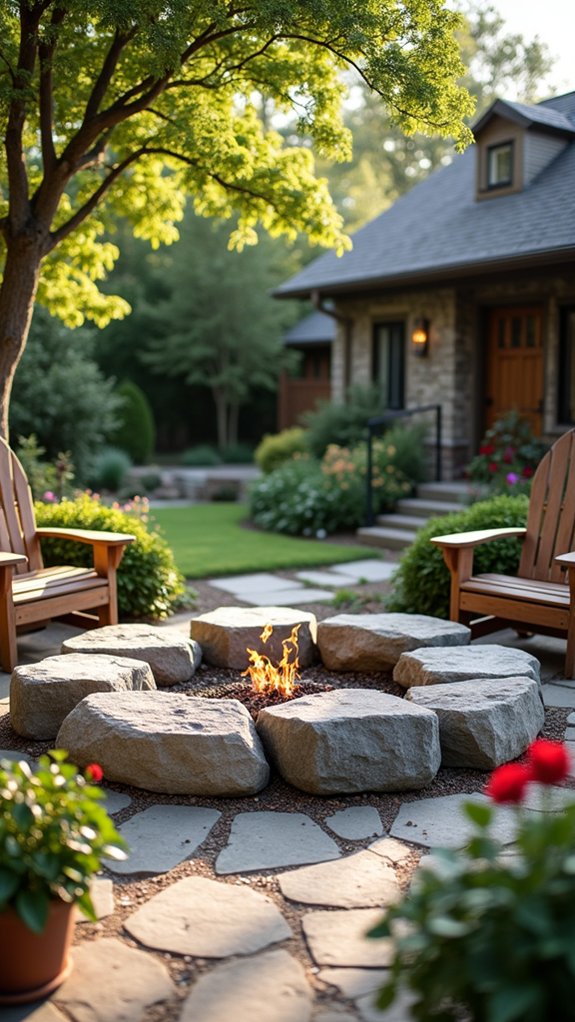 rustic charm with river rocks