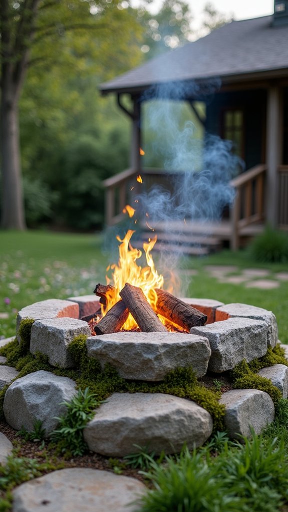 rustic fire pits charm