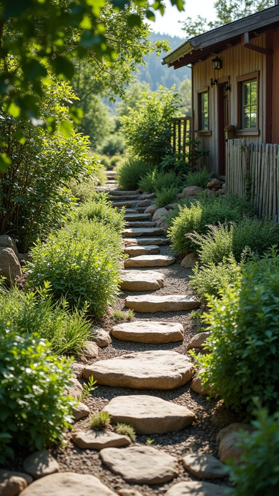 rustic landscape with stones