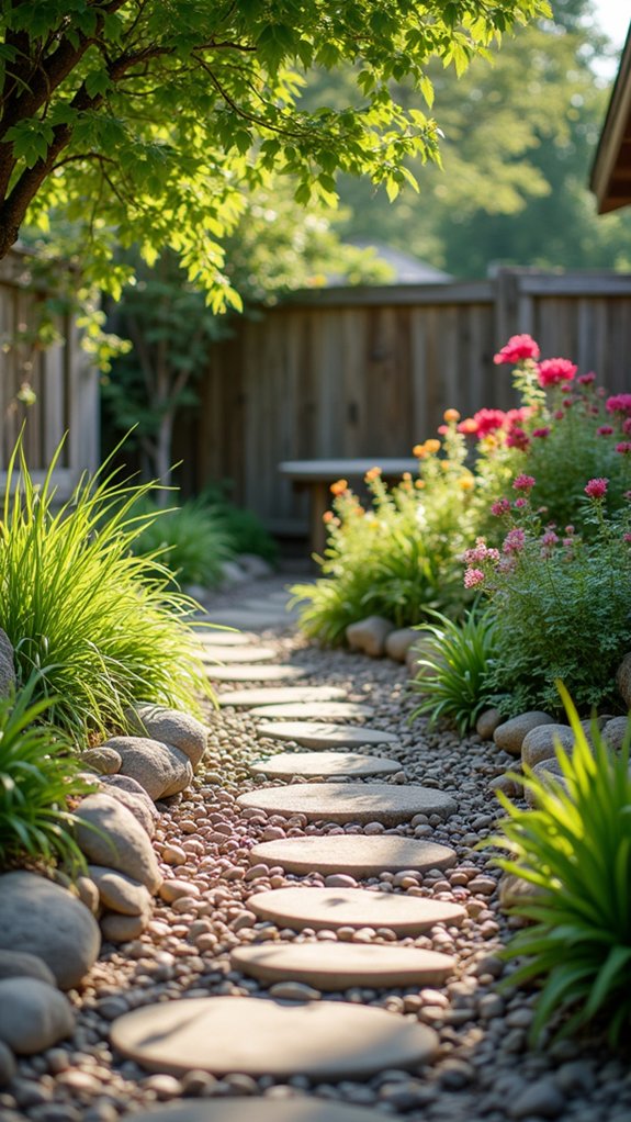 rustic river rock edging