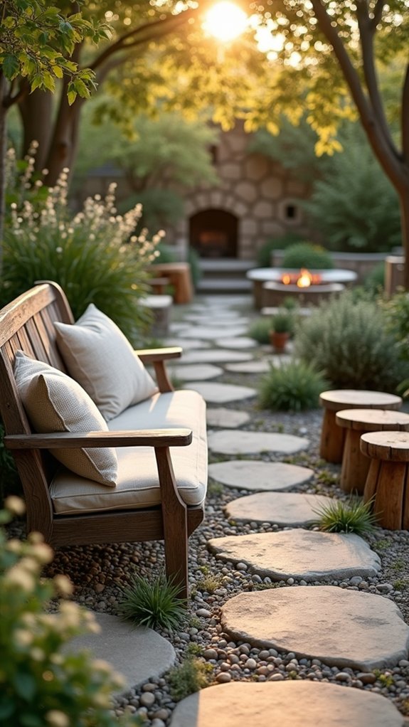 rustic seating with comfort