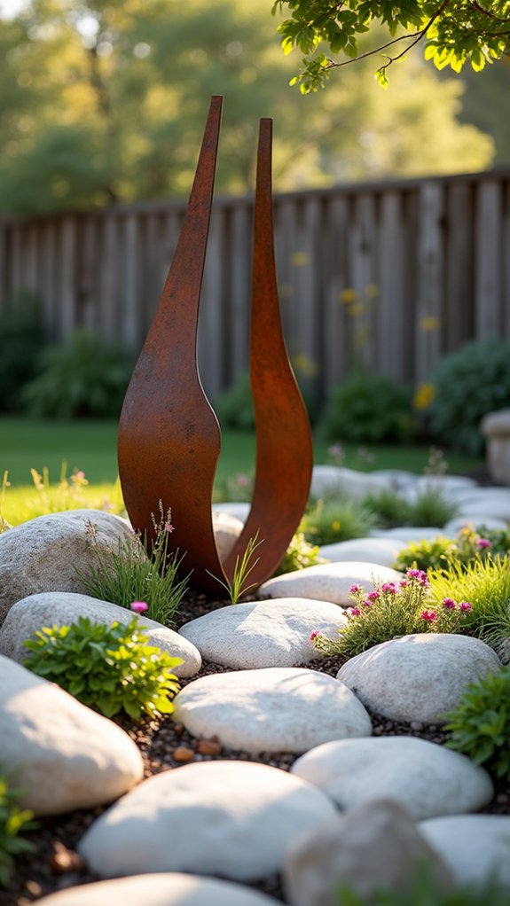 sculpture enhances garden aesthetics