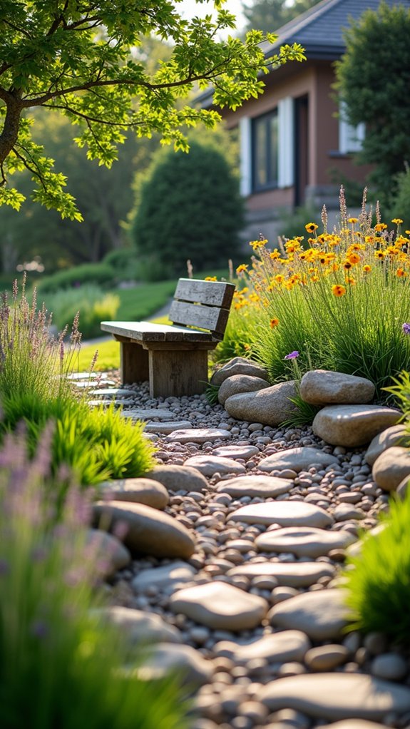 seasonal river rock arrangements