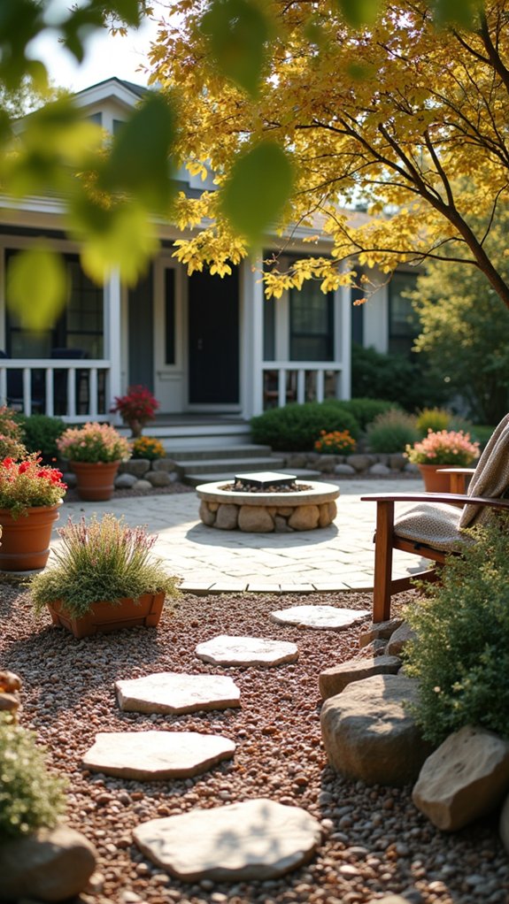 seasonal river rock decor