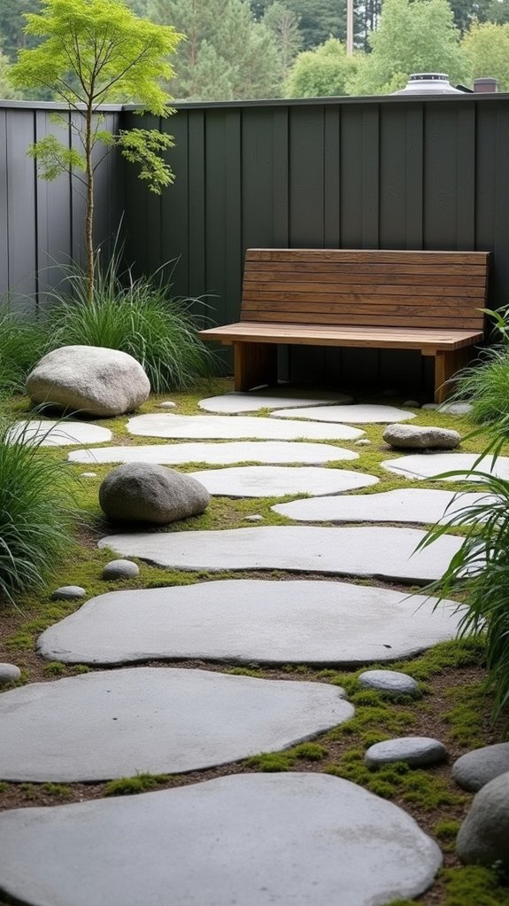 serene garden meditation space