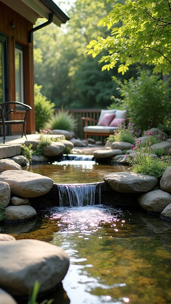 serene garden water feature
