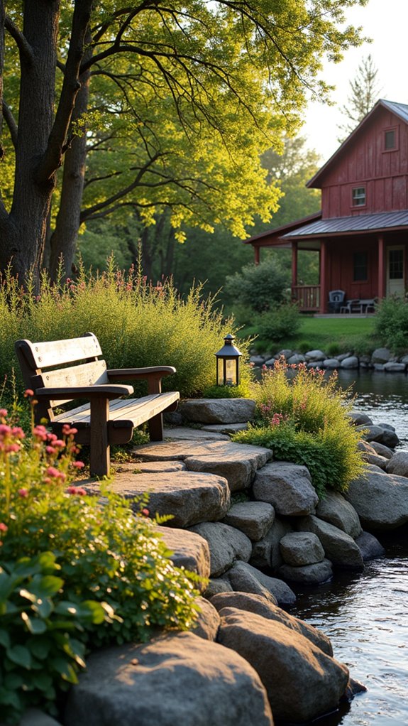 serene low maintenance rock garden