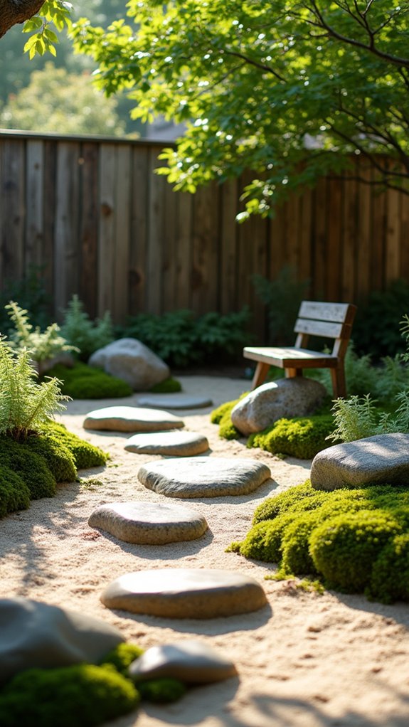 serene minimalist rock garden