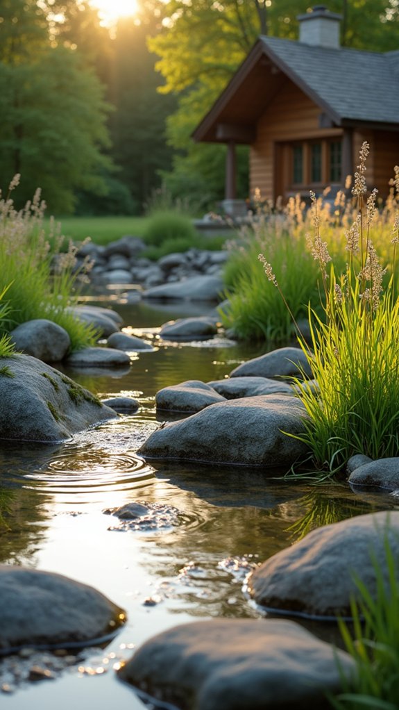 serene ponds smooth stones