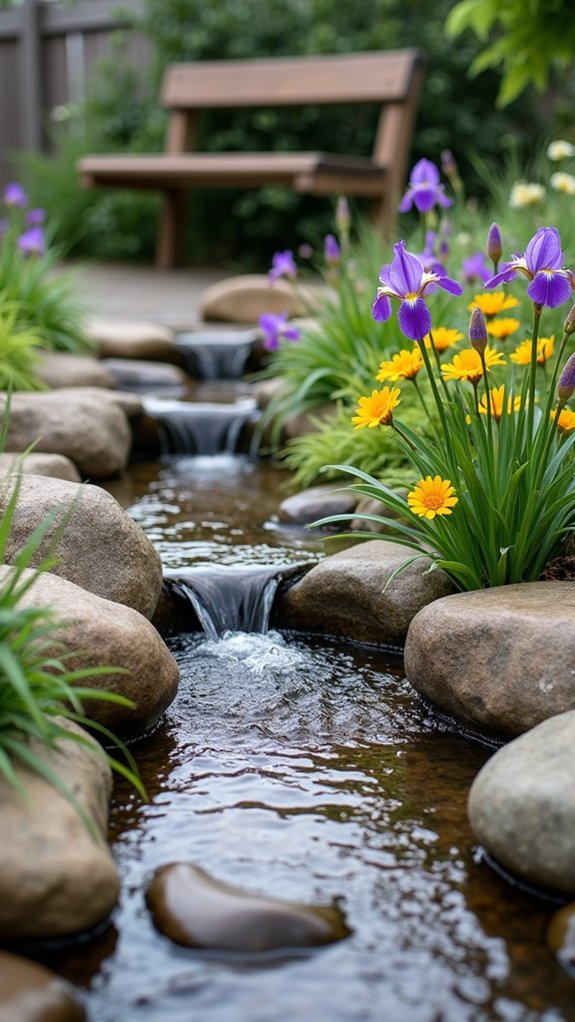 serene river rock features