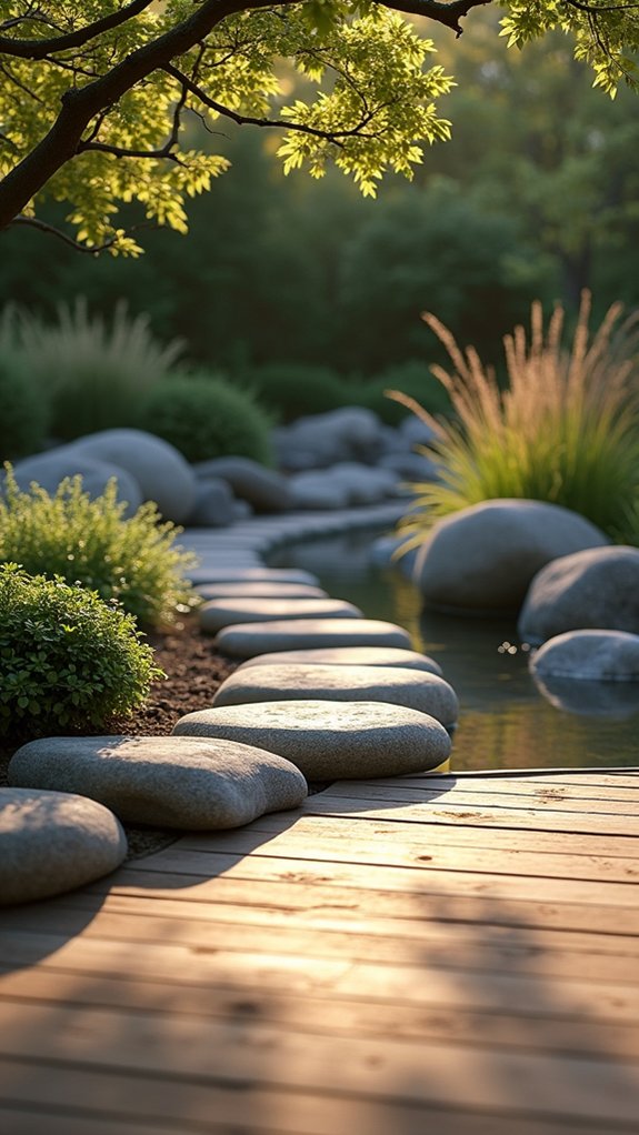 serene river rock harmony