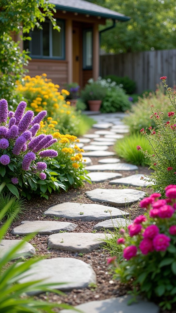 serene river rock pathways