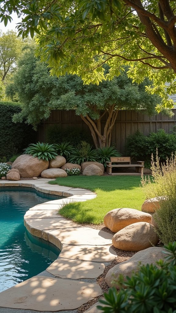 serene river rock surroundings