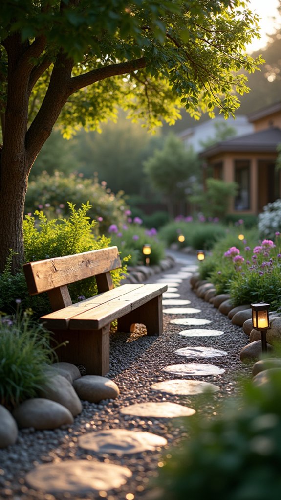 serene rustic garden retreat