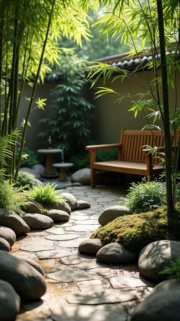 serene stone meditation retreat