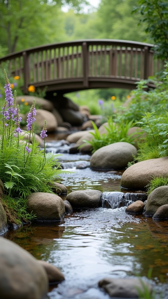 soothing backyard streambed oasis