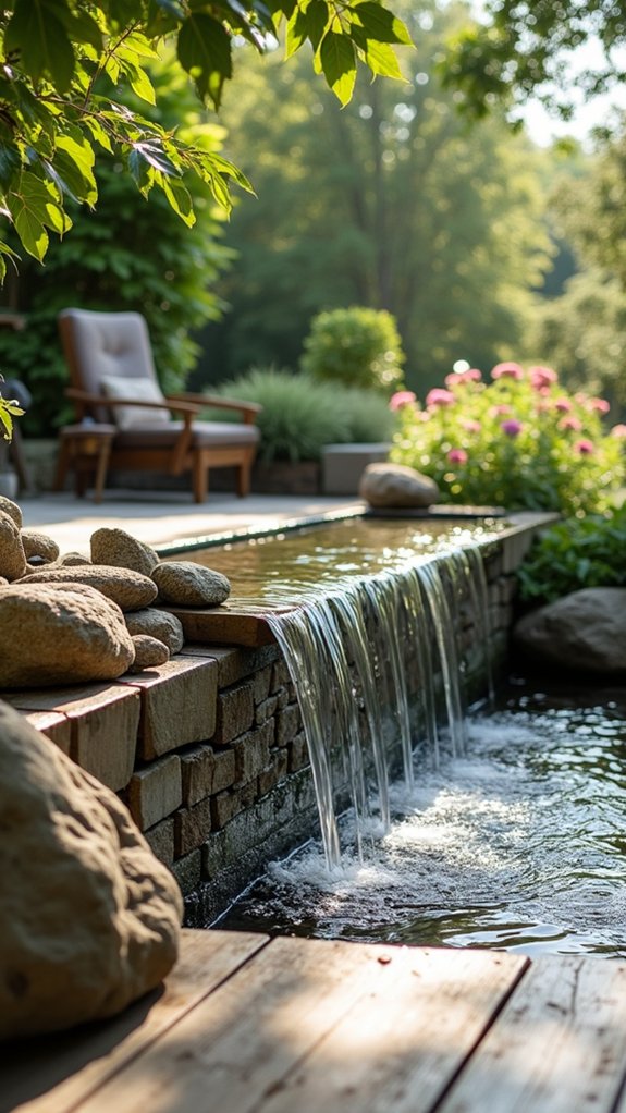 soothing water wall accents