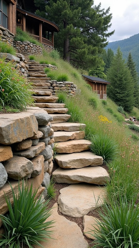 stunning multi tiered rock landscaping