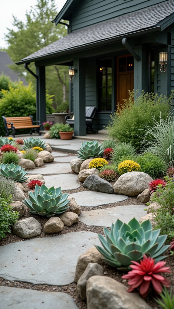 succulent rock garden design