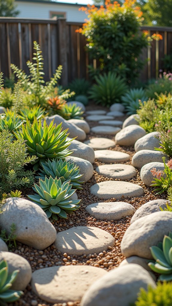 succulent rock garden oasis