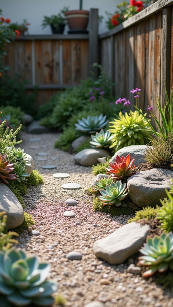 succulents enhance rock gardens