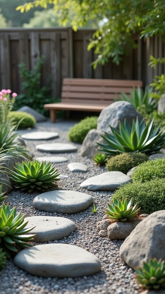 succulents enhance zen gardens