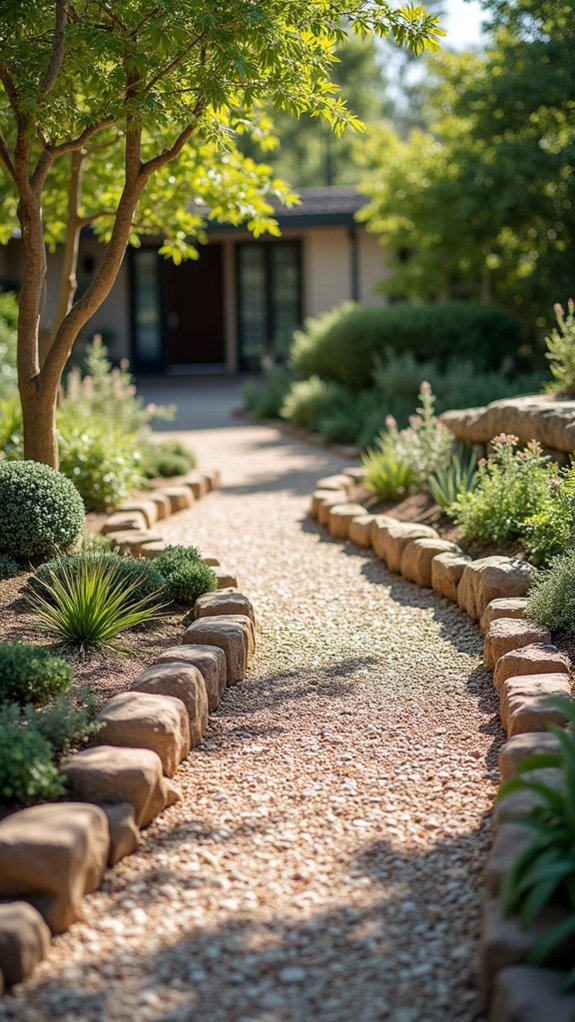 textured landscape with drainage