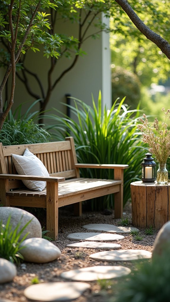 tranquil outdoor seating area