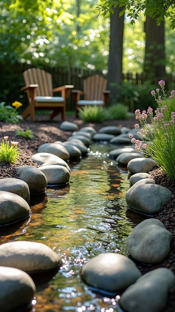 tranquil outdoor water features