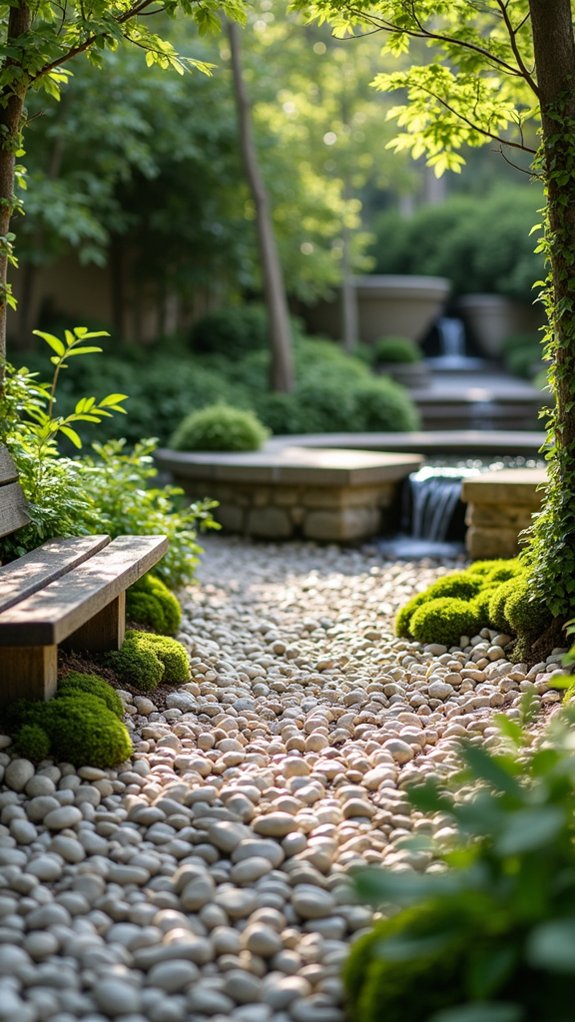 tranquil pebble garden designs