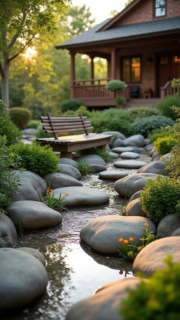 tranquil river rock arrangement