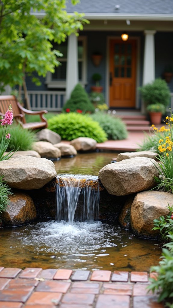 tranquil river rock feature