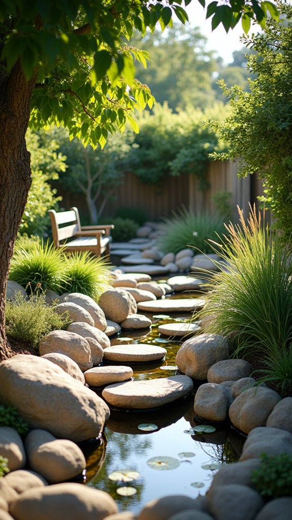 tranquil rock garden design