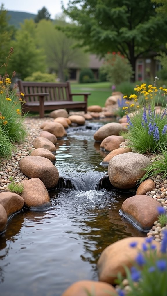 tranquil rock water features