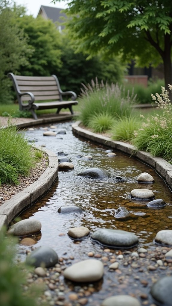 tranquil streams over gravel