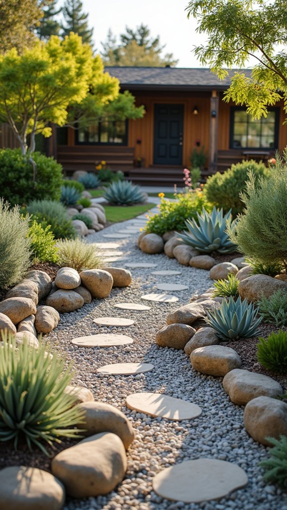 tranquil xeriscape zen garden