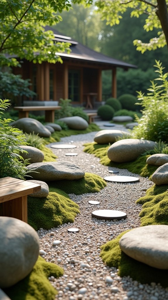 tranquil zen garden pathway