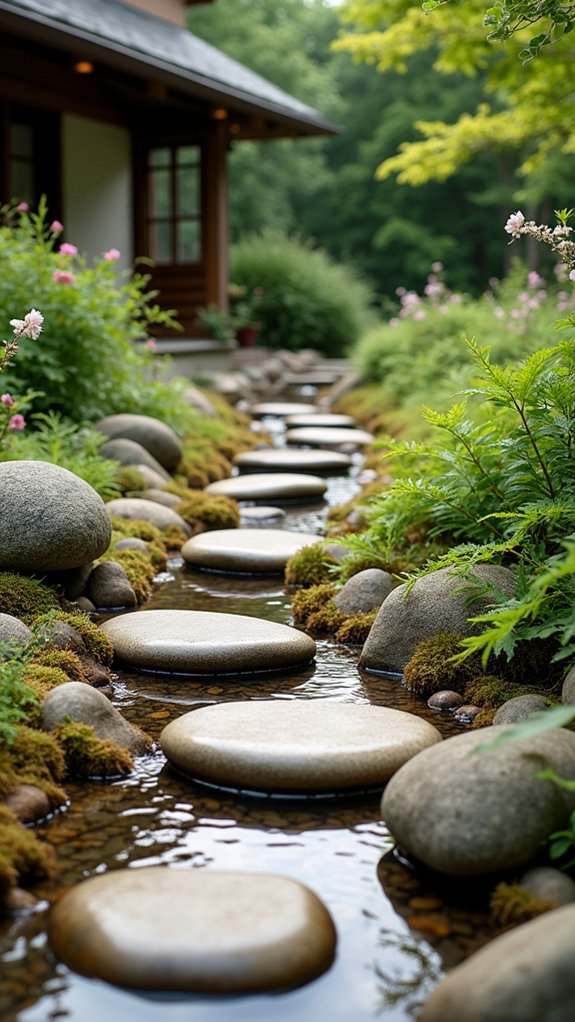 tranquil zen stream garden