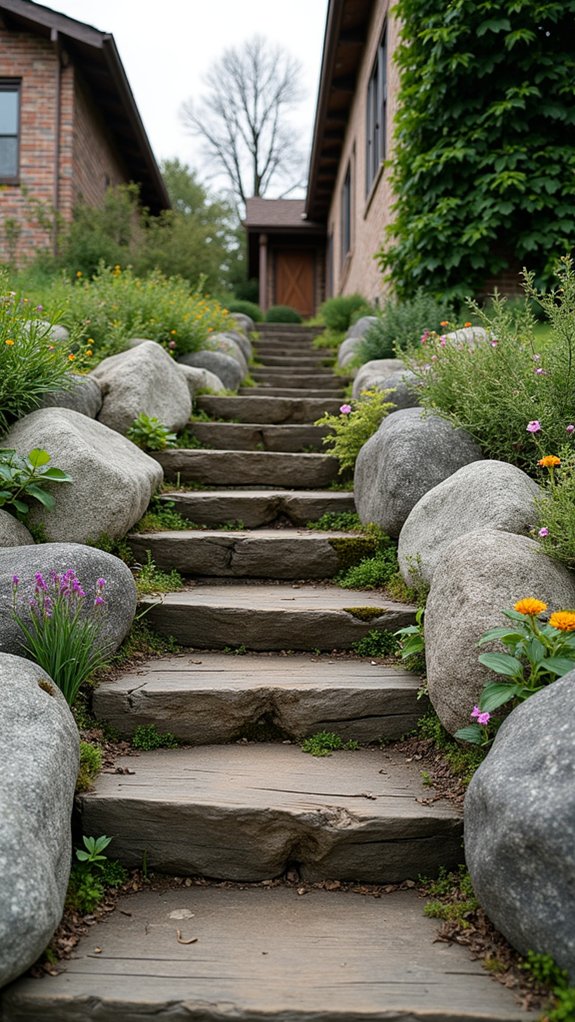transform steps with river rocks