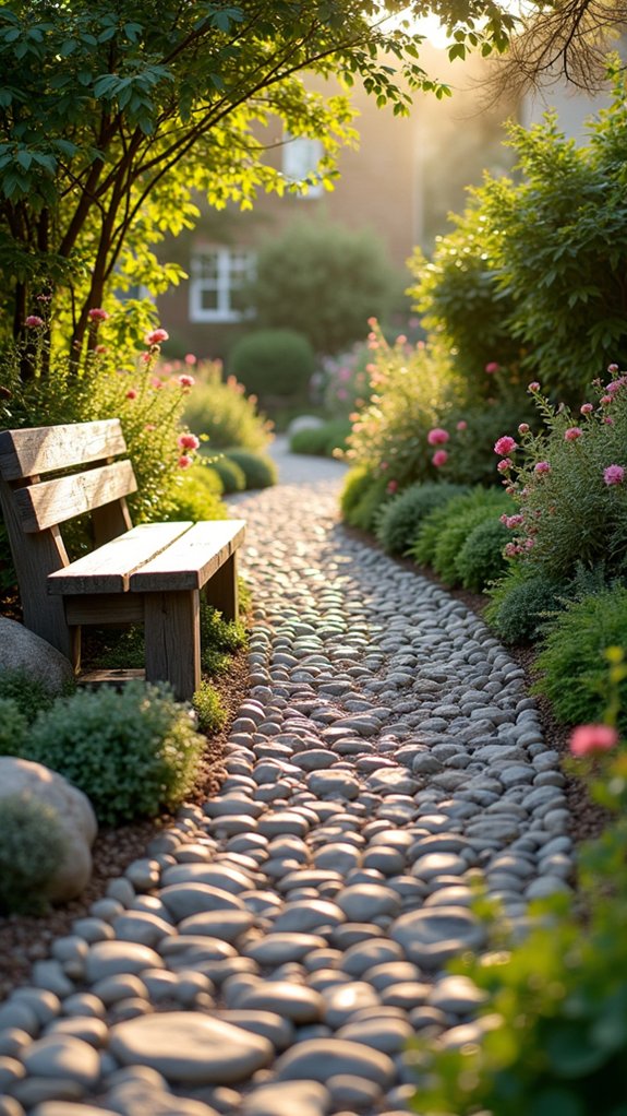 unique river rock paths